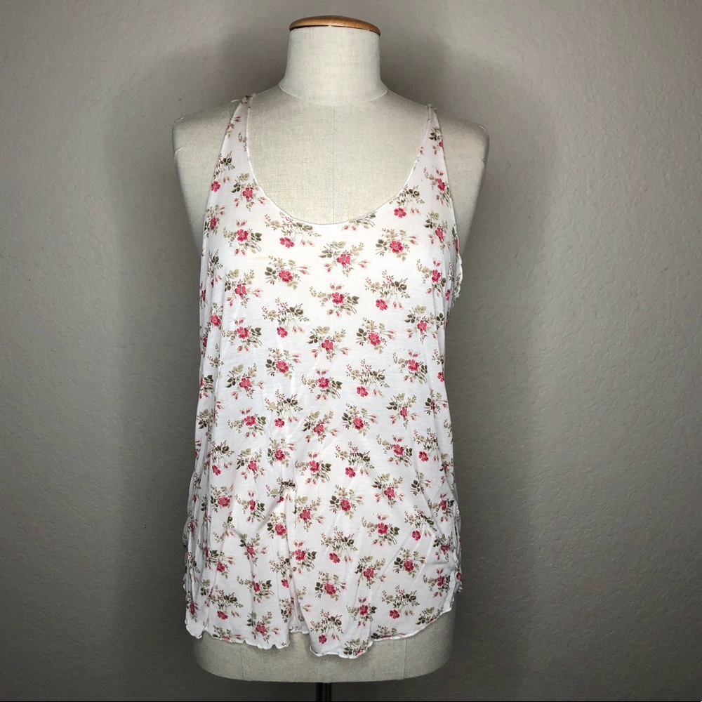 Brandy Melville Soft Pink Floral Tank